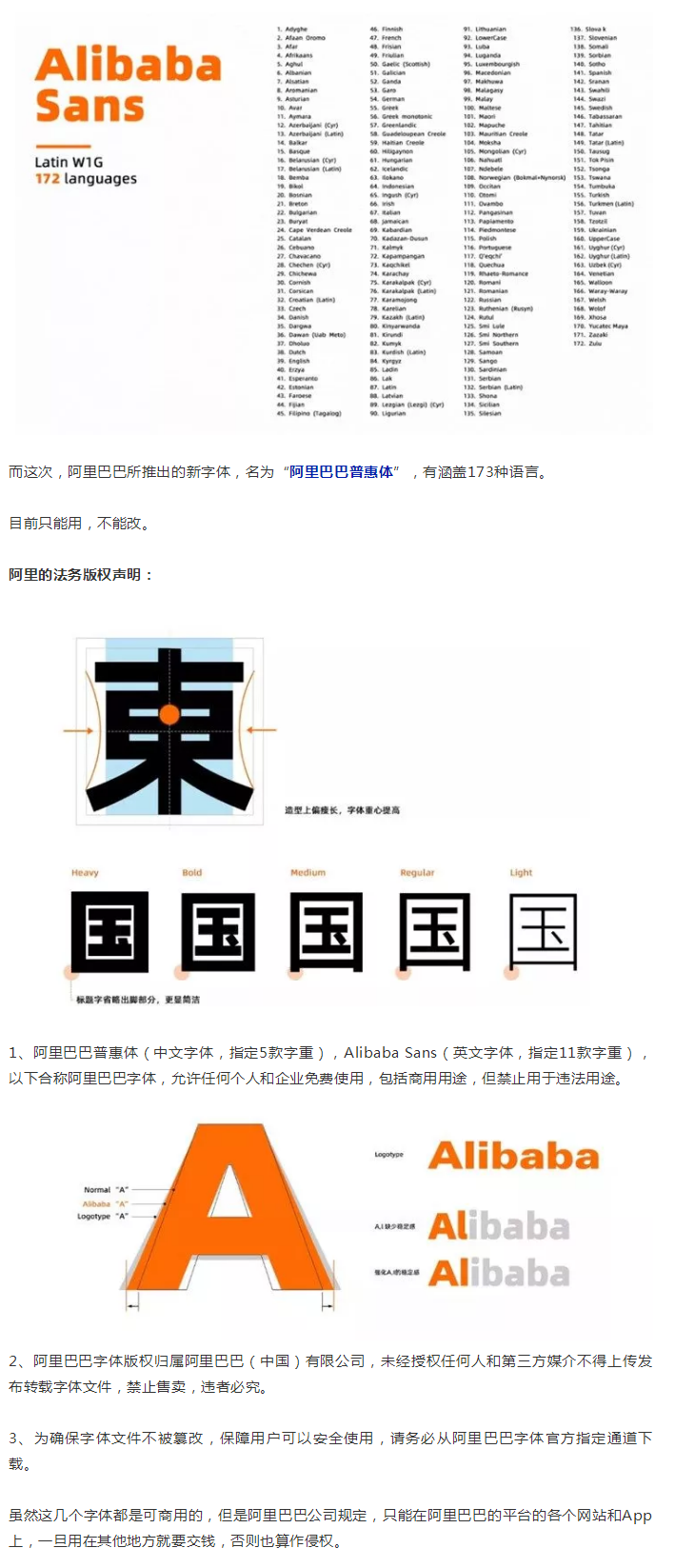 阿里巴巴官方發布免費商用字體，關于字體版權，你都知道多少？