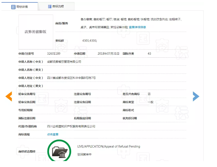 想注冊“流弊的豬腳飯”商標？對不起，被駁回！