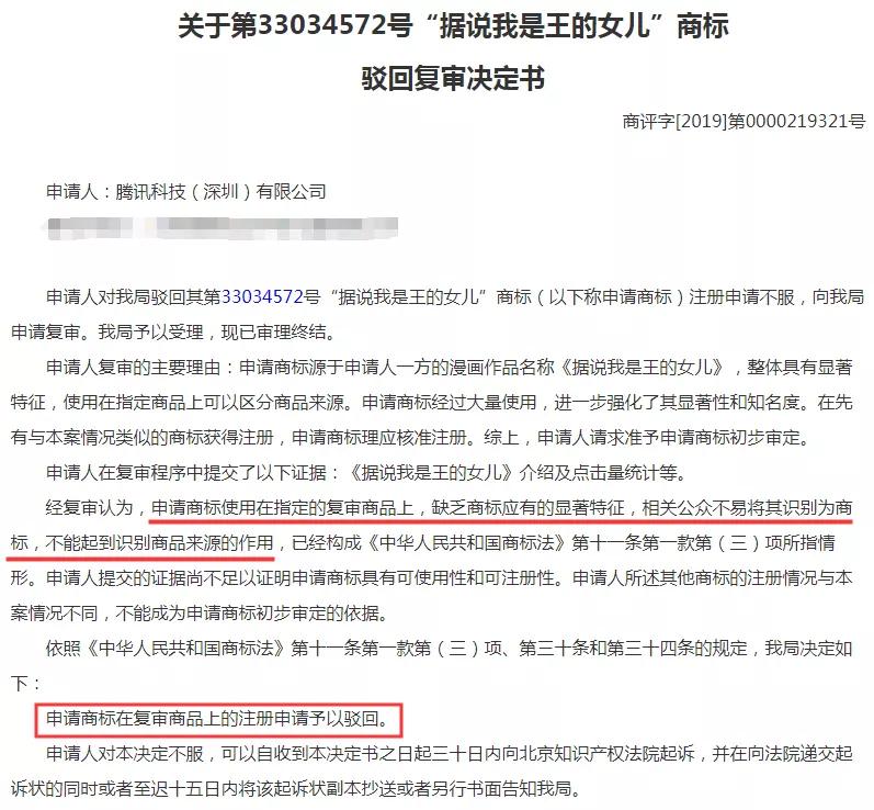 騰訊為三部漫畫注冊(cè)商標(biāo)，結(jié)果全部陣亡！