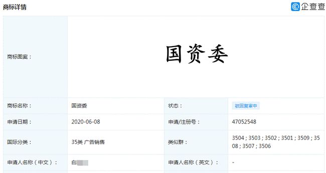 竟有人欲注冊“國資委”商標(biāo)？怕是對《商標(biāo)法》誤解太深
