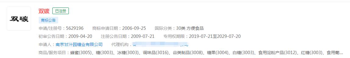 保險業為實現“雙碳”目標，雙碳已成功注冊商標，分類涉及方便食品